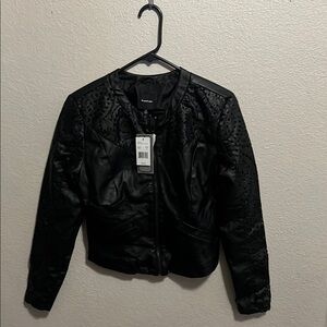 Faux Leather Black Jacket